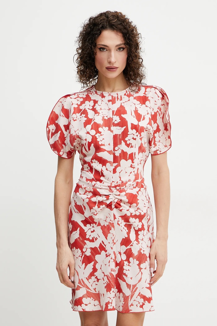 VICTORIA BECKHAM 1325JDR006472A3311 関税送料込 Niebieski Sukienka z dekoltem w serek Victoria Beckham