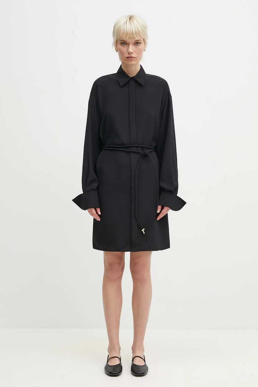 Sportmax Spxbosso wrap dress polka-dot silk black 2612221022600 at