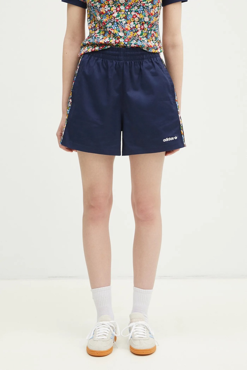 adidas Originals shorts Liberty women's navy blue color patterned