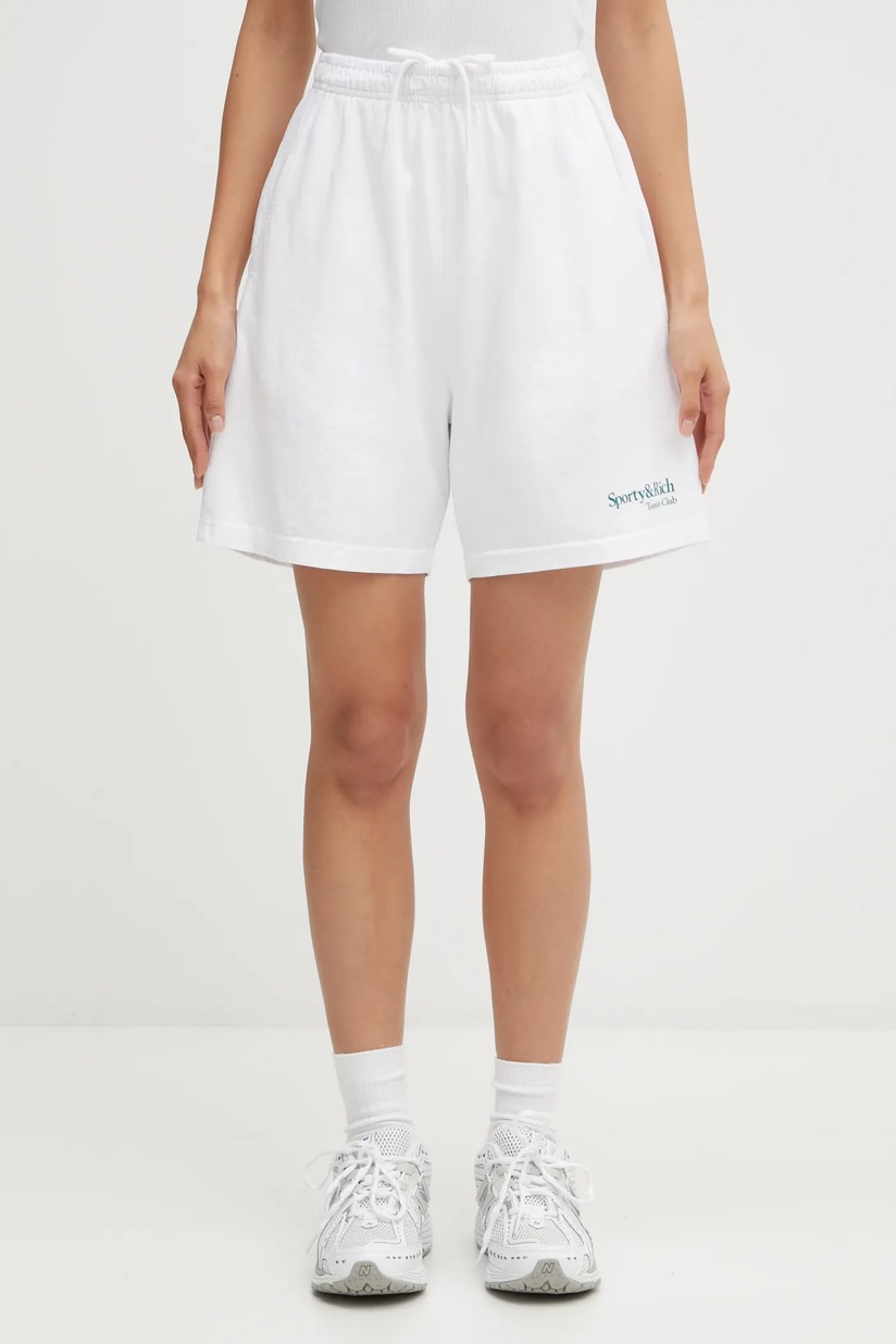 Sporty & Rich cotton shorts Play Tennis Gym white color smooth