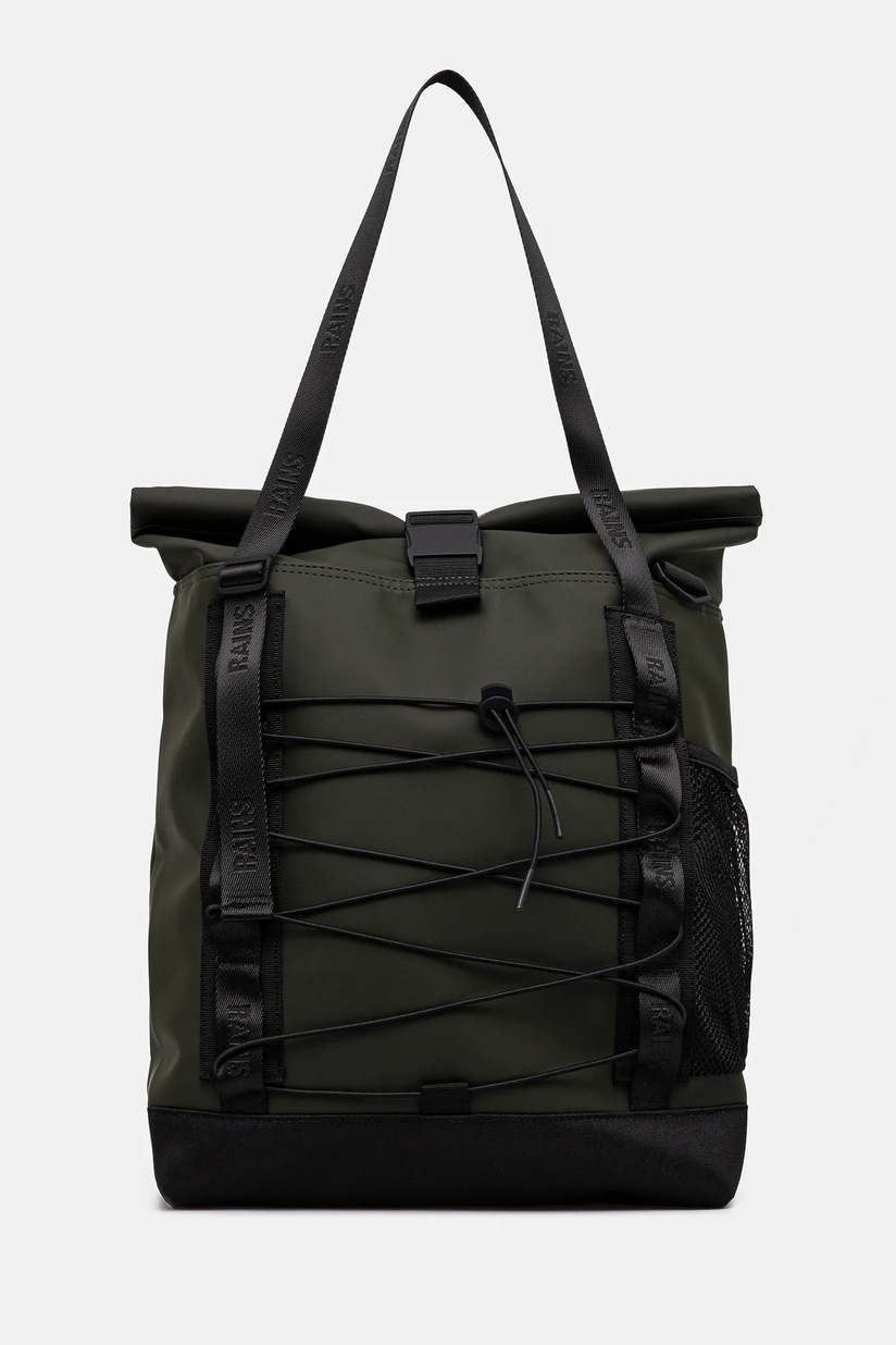 Maison Kitsuné cotton bag Fox Head Xl Tote green color