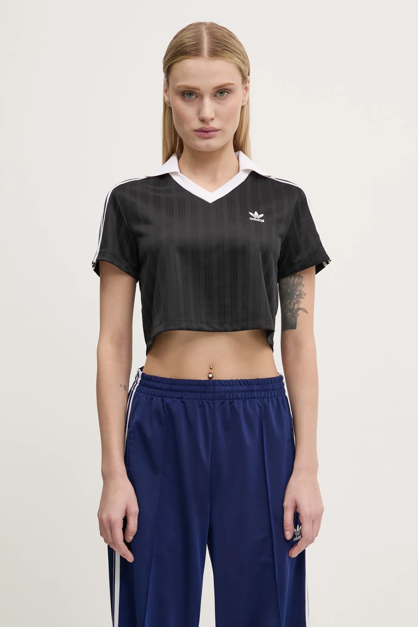adidas Originals t-shirt 3-Stripes Baby Tee women's black