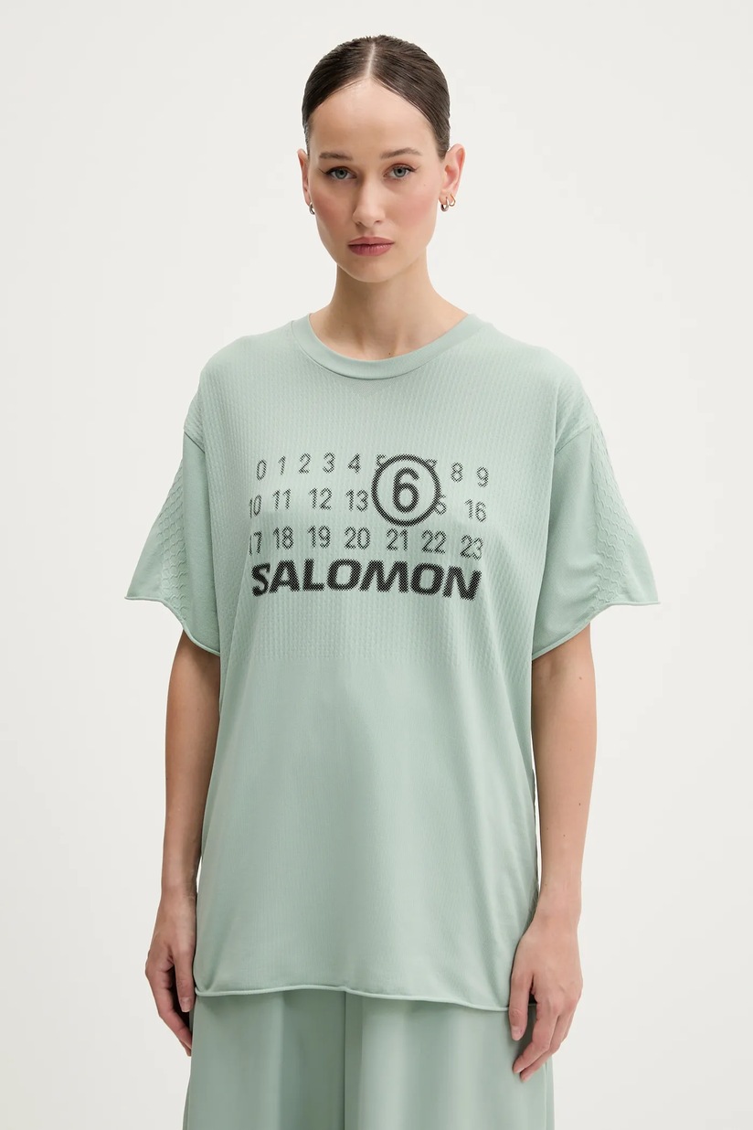 MM6｜ (S52GC0337 S24312 900) MM6 Maison Margiela t-shirt bawełniany damski kolor biały