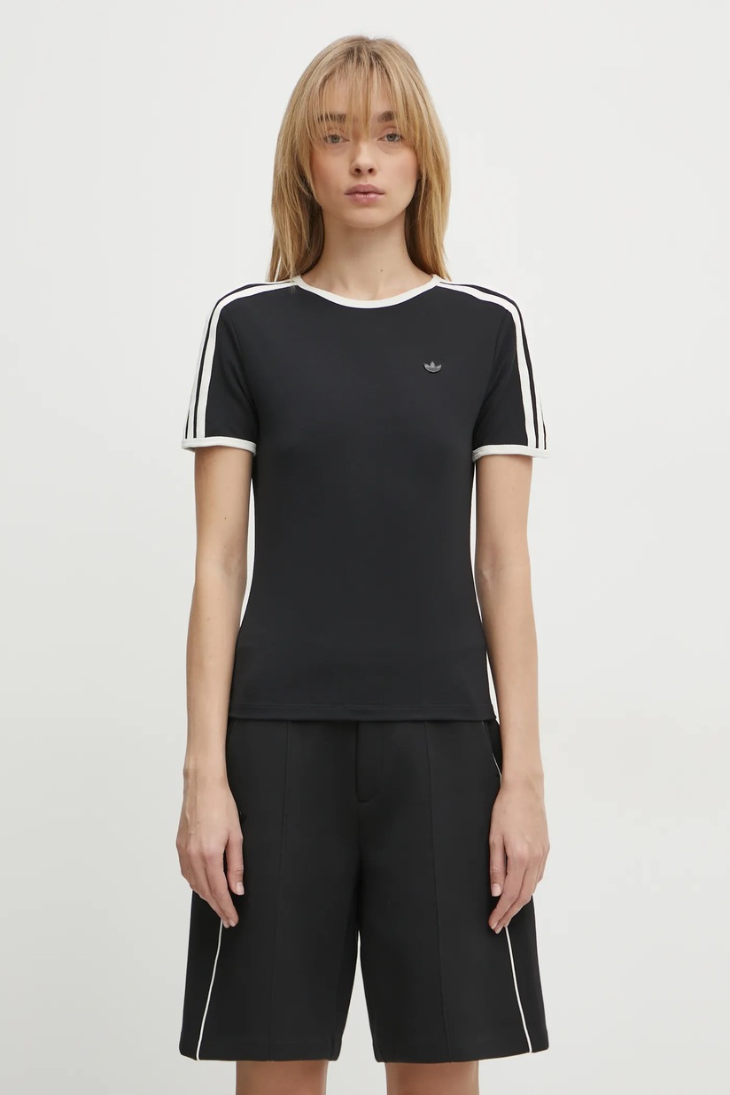 ★ adidas★ Ruffle 3S Tee Black KC8819 adidas Originals t-shirt Ruffle 3S Tee black color KC8819 at