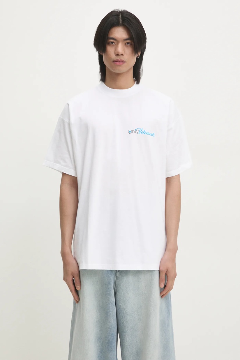 VETEMENTS cotton t-shirt Vet Cropped Cropped Boxy men's