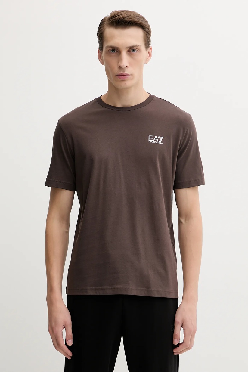 adidas tricou din bumbac ALL SZN barbati, culoarea maro, uni