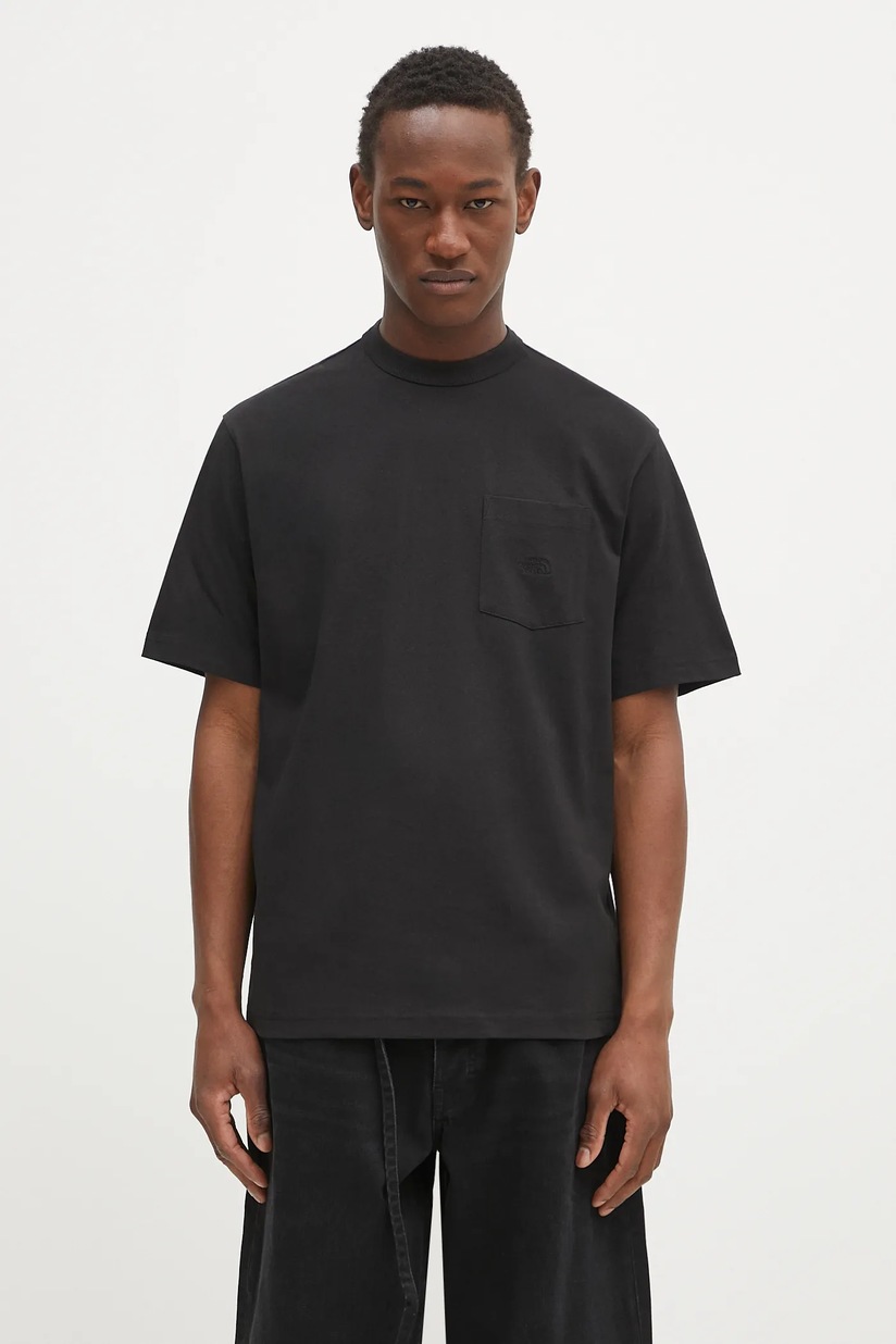 The North Face cotton t-shirt Dome Relaxed men's black color