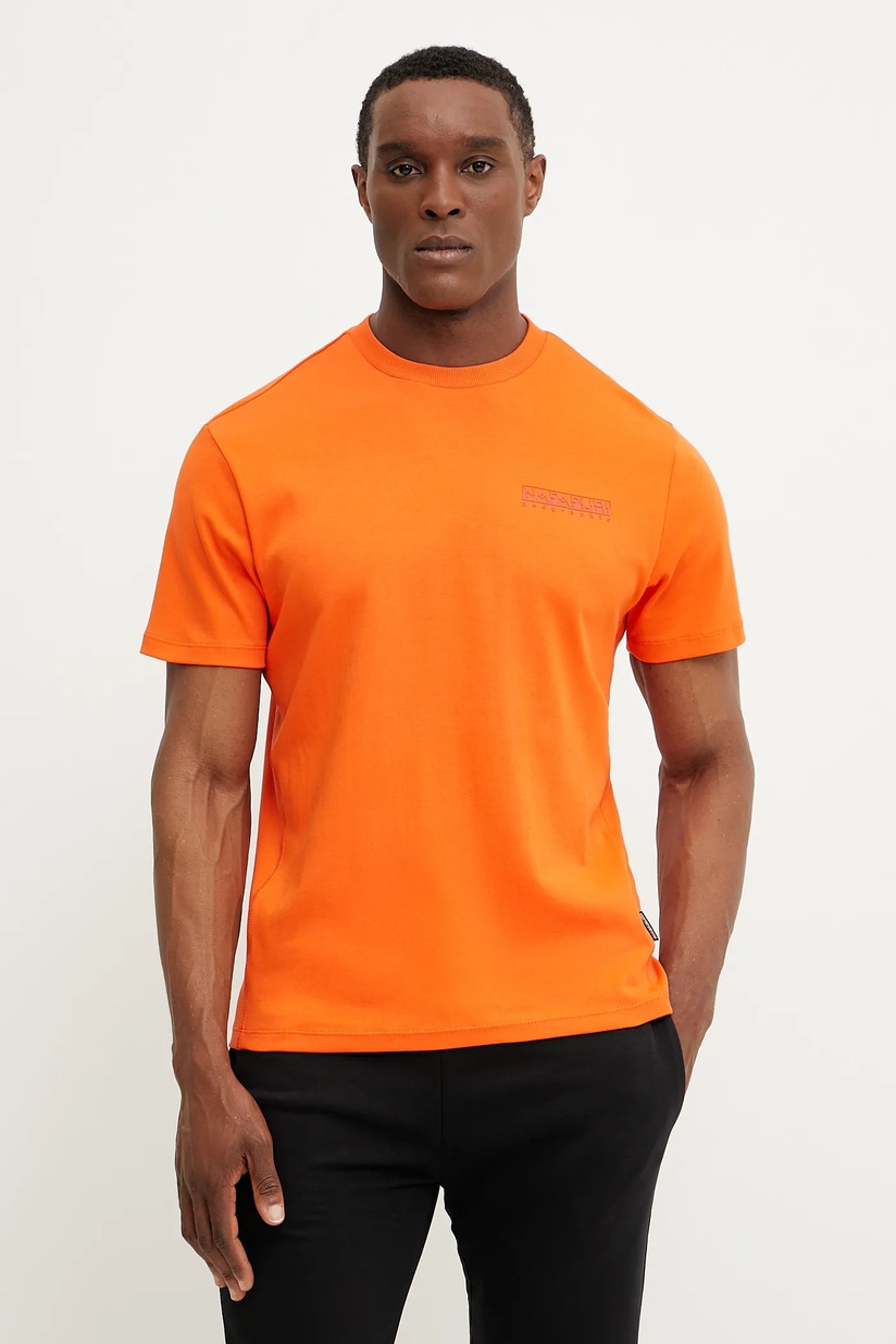 Хлопковая футболка Jack & Jones Jcoclassic цвет оранжевый