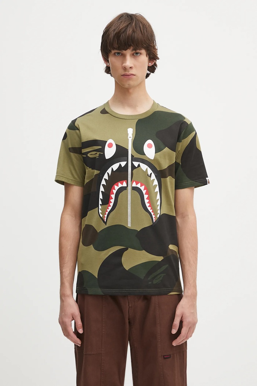 A Bathing Ape cotton t-shirt 1ST CAMO ONE POINT TEE PRM EU