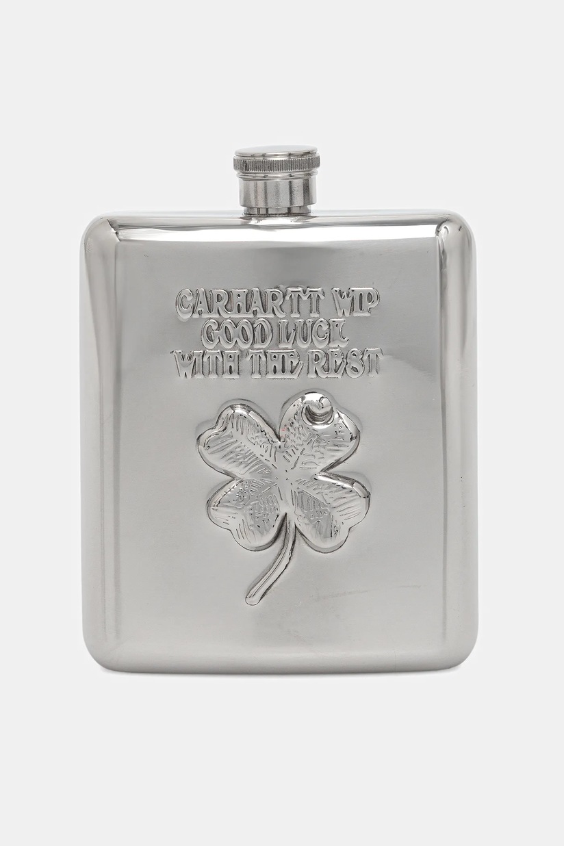 Carhartt WIP hip flask Clover Flask silver color I036249.95XX at