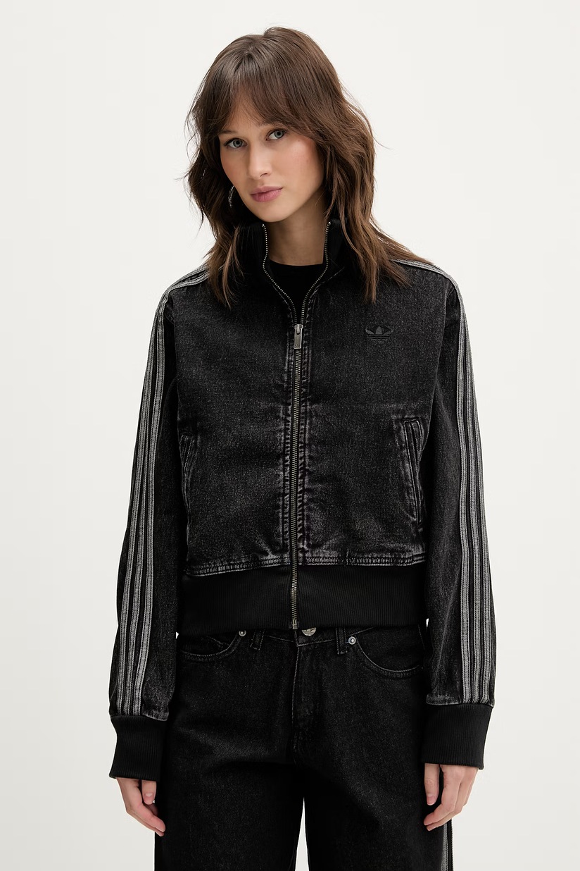 Джинсова куртка adidas Originals DENIM TRACK TOP колір чорний