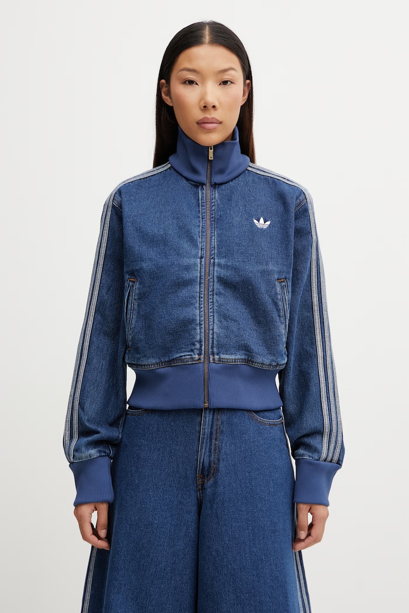 adidas Originals denim jacket x Ksenia Schnaider women's blue adidas Originals denim jacket x Ksenia Schnaider women's blue