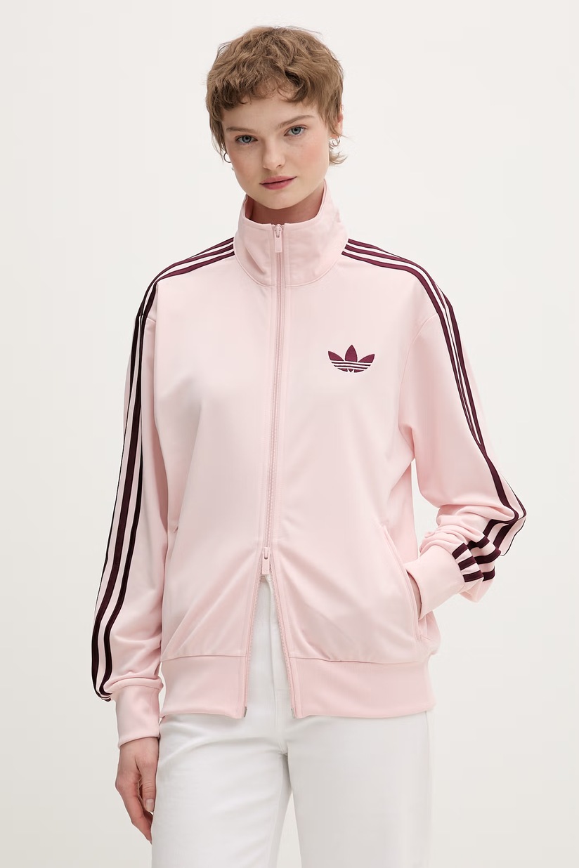 Кофта adidas Originals Firebird цвет розовый с аппликацией JX7866