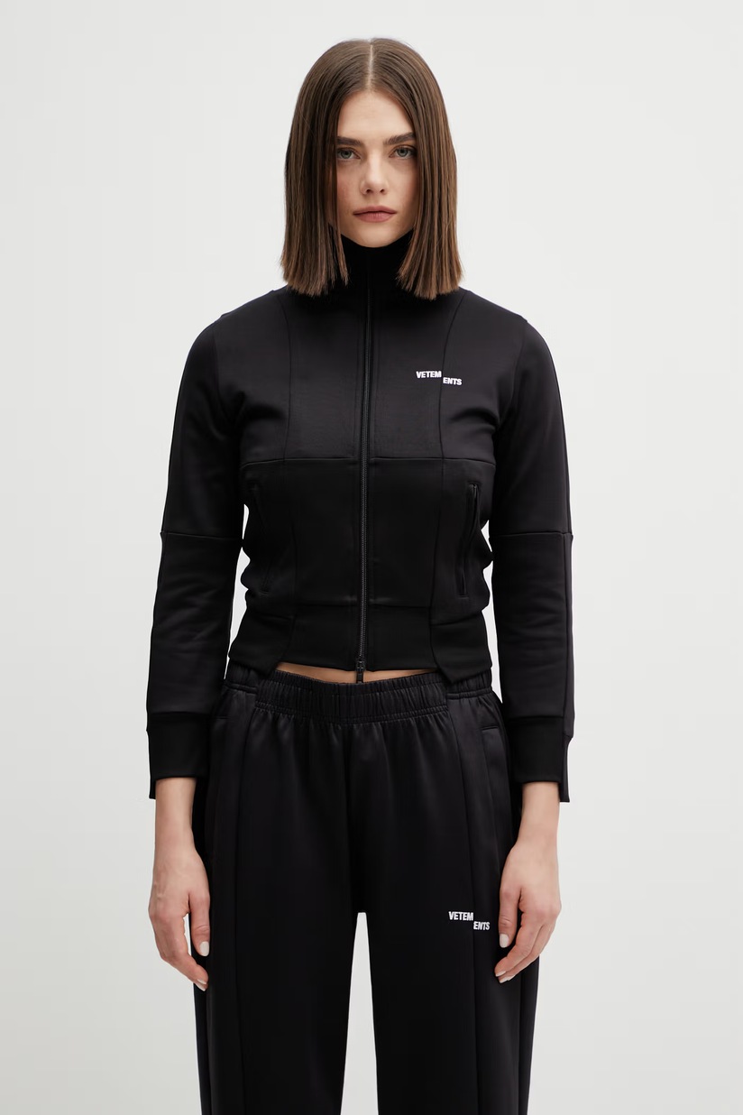adidas Originals sweatshirt FIREBIRD LACETT black color smooth adidas Originals sweatshirt FIREBIRD LACETT black color smooth