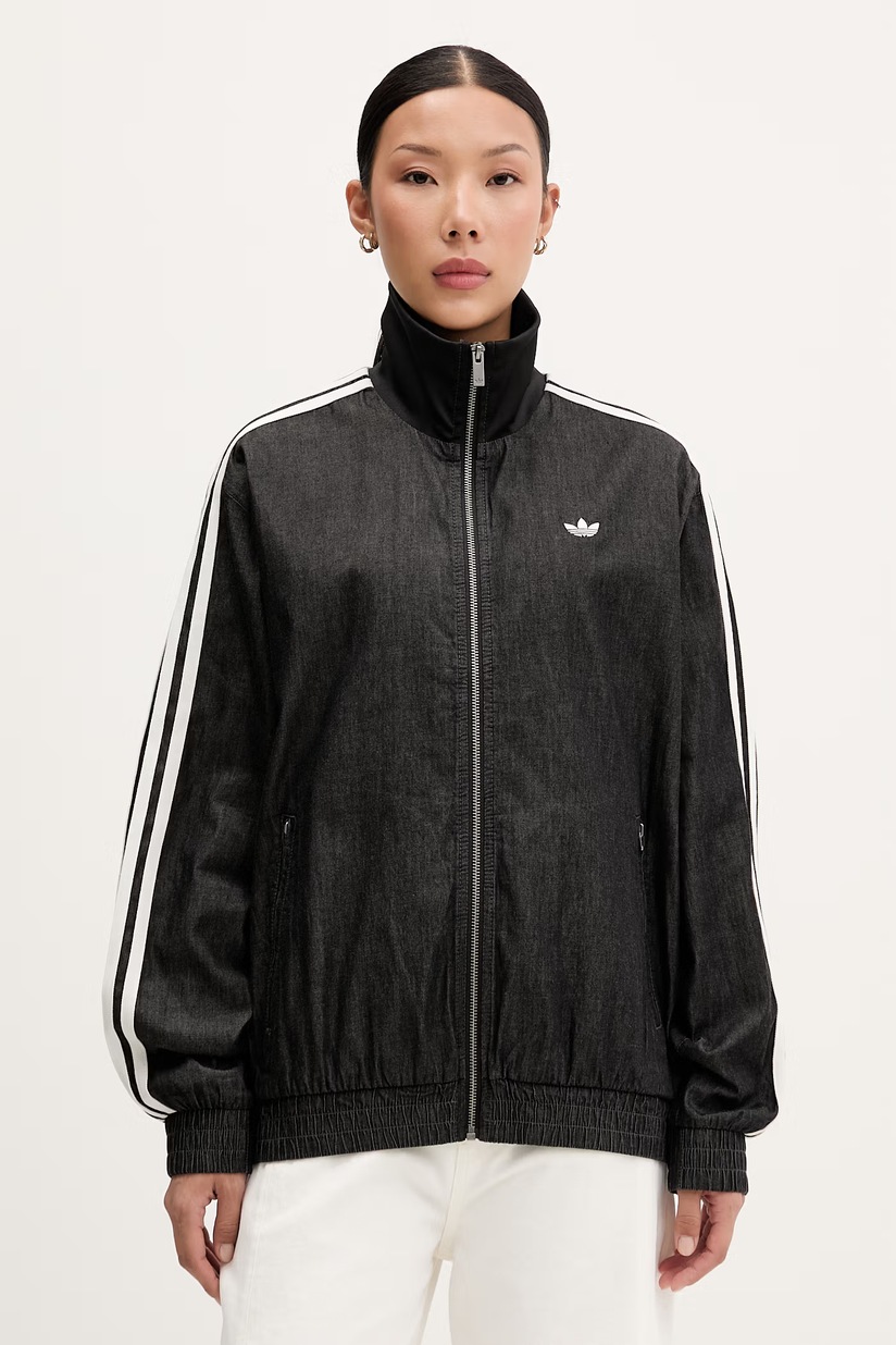 Кофта adidas Originals Firebird Tt цвет чёрный с аппликацией