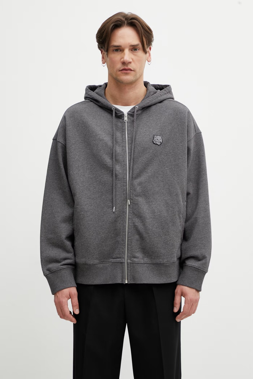 Neighborhood zip-up sweatshirt cotton Men's gray 261UWNH.CSM09 at