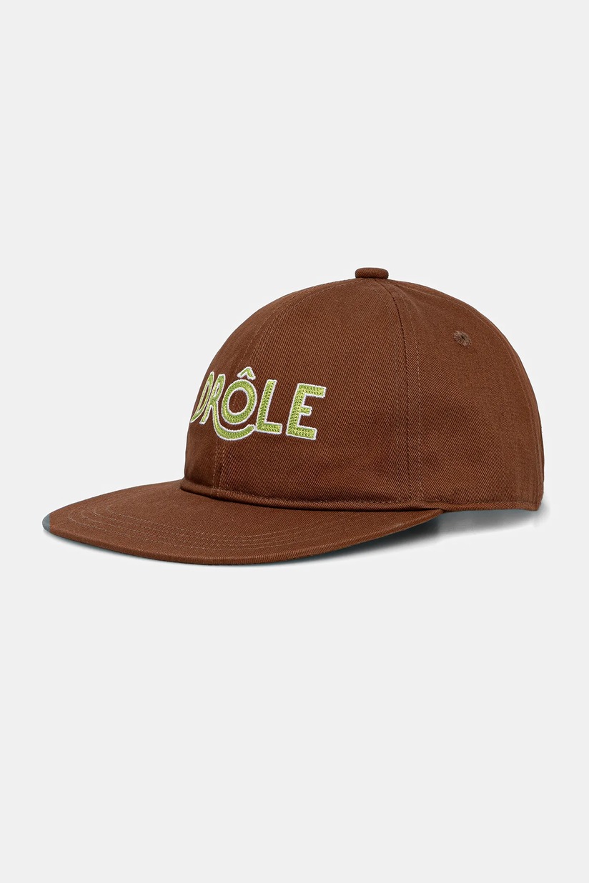 Human Made cotton baseball cap 6PANEL CORDUROY brown color