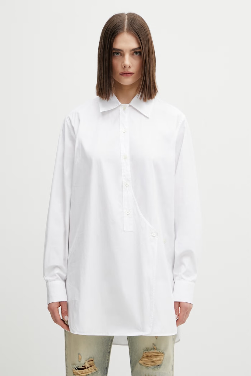 MAISON KITSUNÉ ホワイト長袖シャツ 32 日本限定 Maison Kitsuné cotton shirt Baby Fox Casual white color regular
