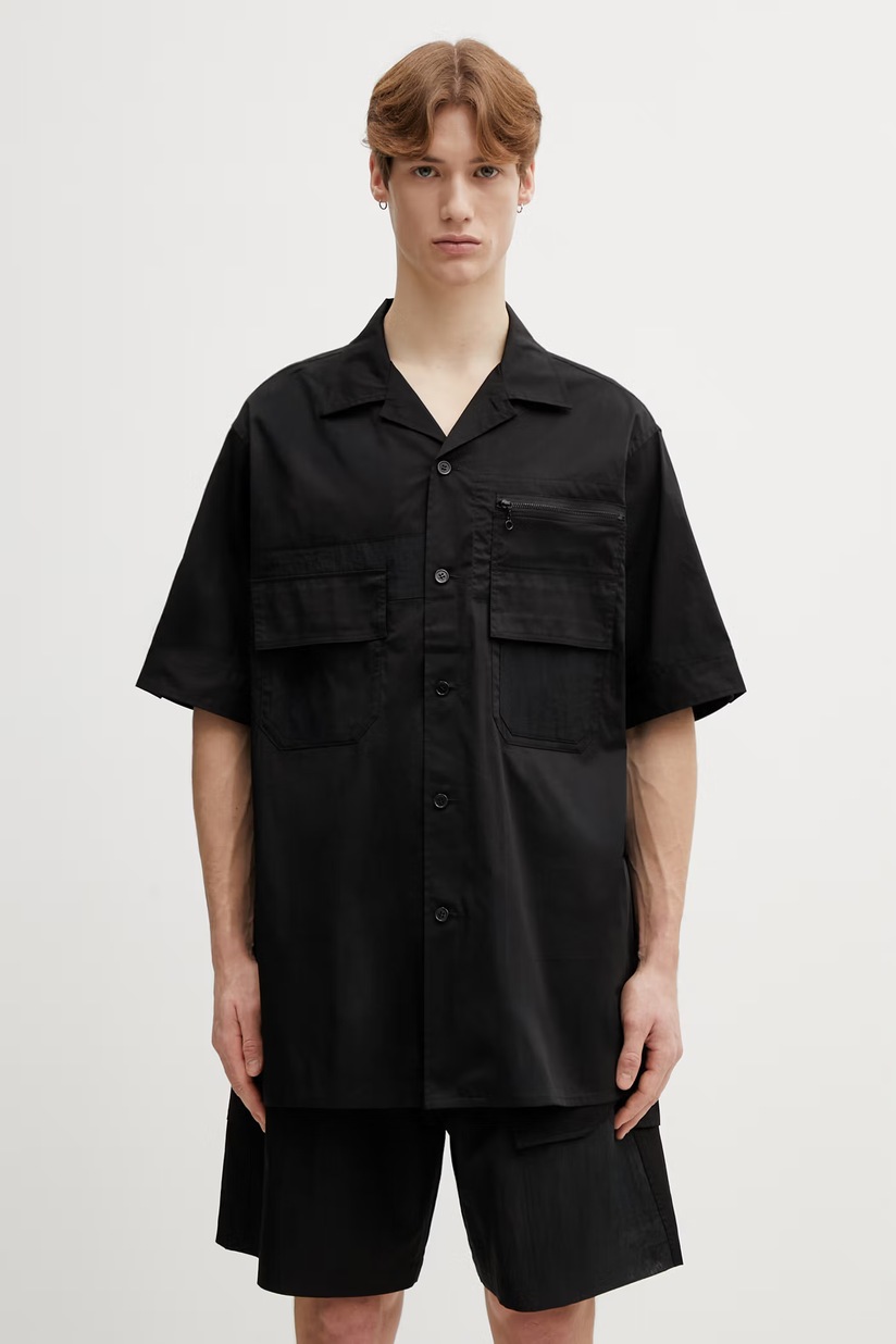 Wacko Maria shirt 50'S SHIRT S/S ( TYPE-2 ) black color relaxed