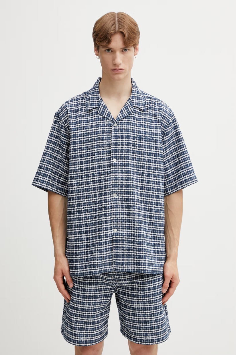 Carhartt WIP S/S Kander Shirt men's cotton blue I036194.3JQXX at