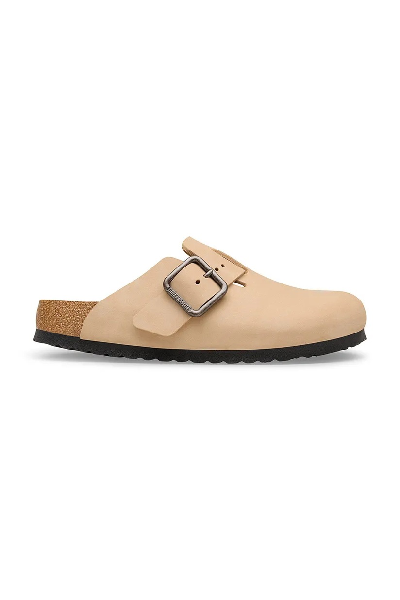 Birkenstock Boston Soft Footbed Suede Leather Taupe 60461 at PRM US