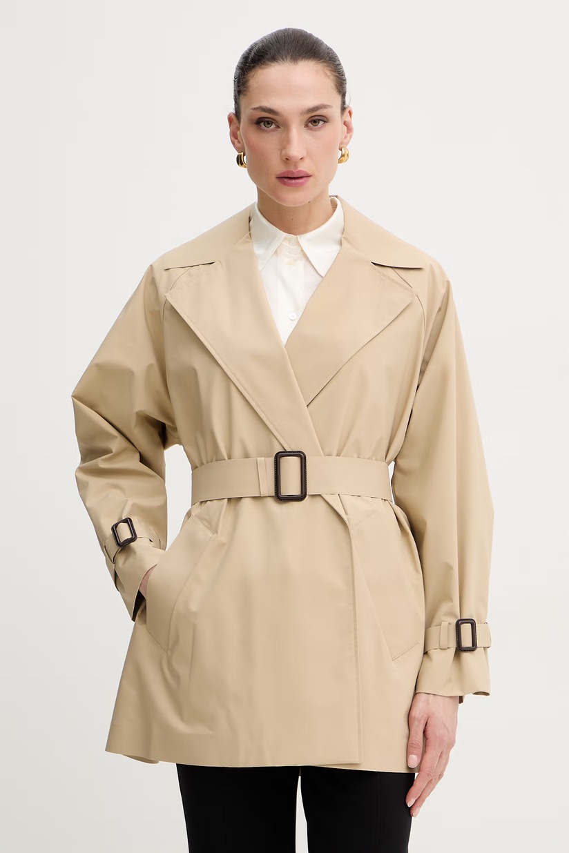 マリク Weekend Max Mara тренч женский хлопковый GIUNCHI бежевый