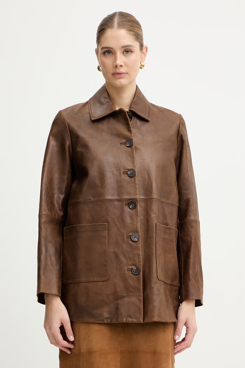 Куртка с примесью шерсти Weekend Max Mara ALFREDO цвет коричневый