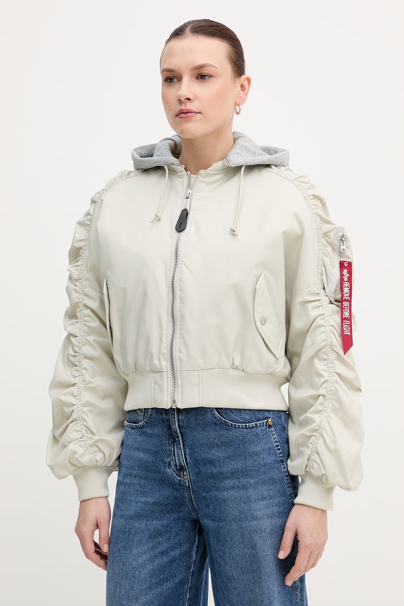 adidas Originals bomber jacket Denim Tt gray color JY2564 at PRM US