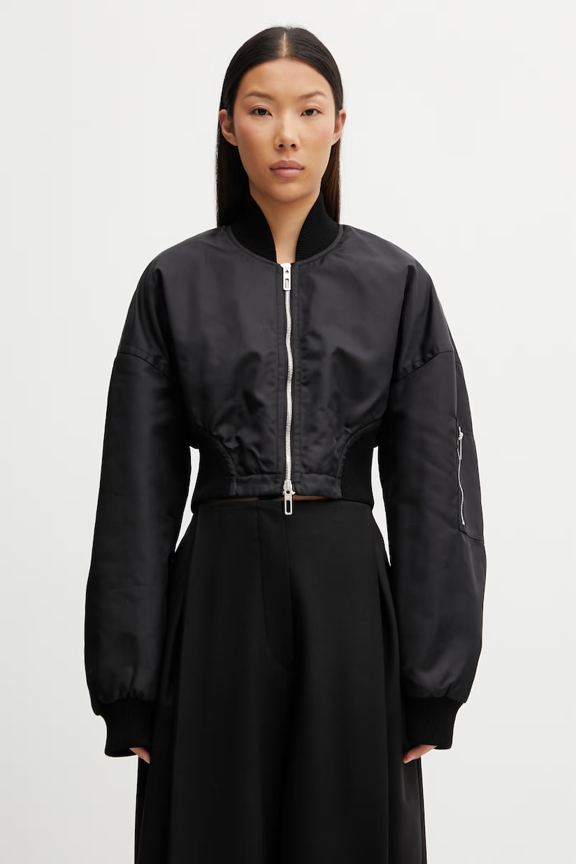 MM6 Maison Margiela denim jacket women's black color S62AN0121 at MM6 Maison Margiela denim jacket women's black color S62AN0121 at