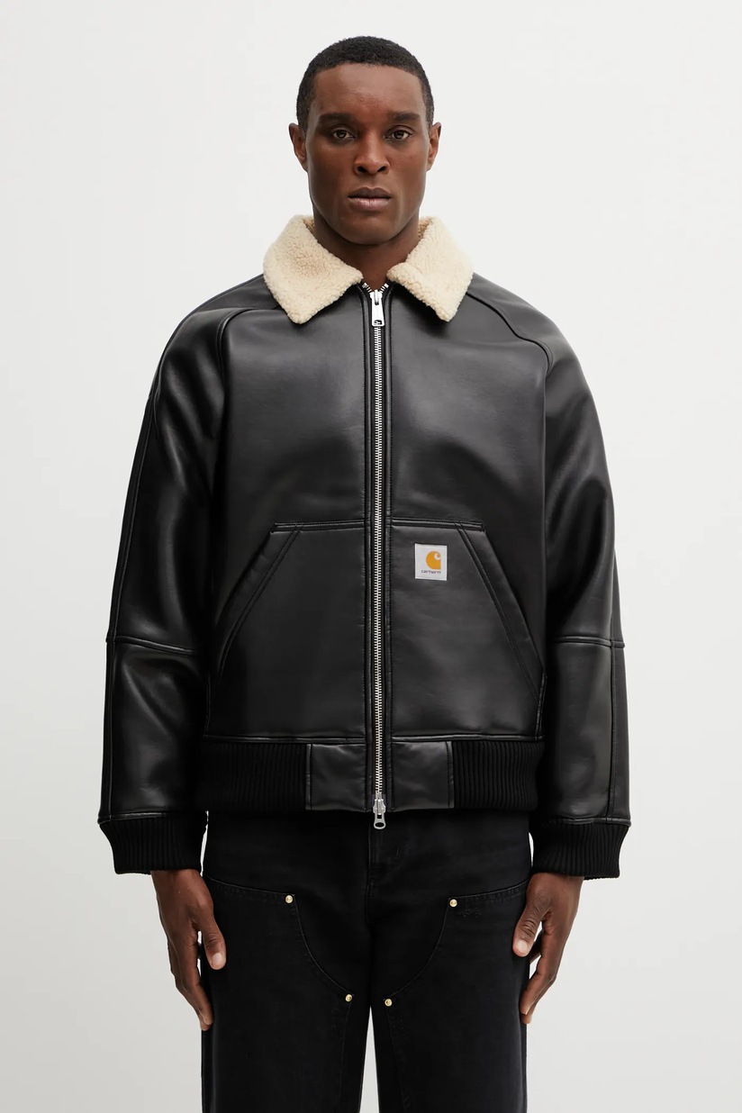 Carhartt WIP cotton jacket Stanton Jacket black color I035617.8906 Carhartt WIP cotton jacket Stanton Jacket black color I035617.8906