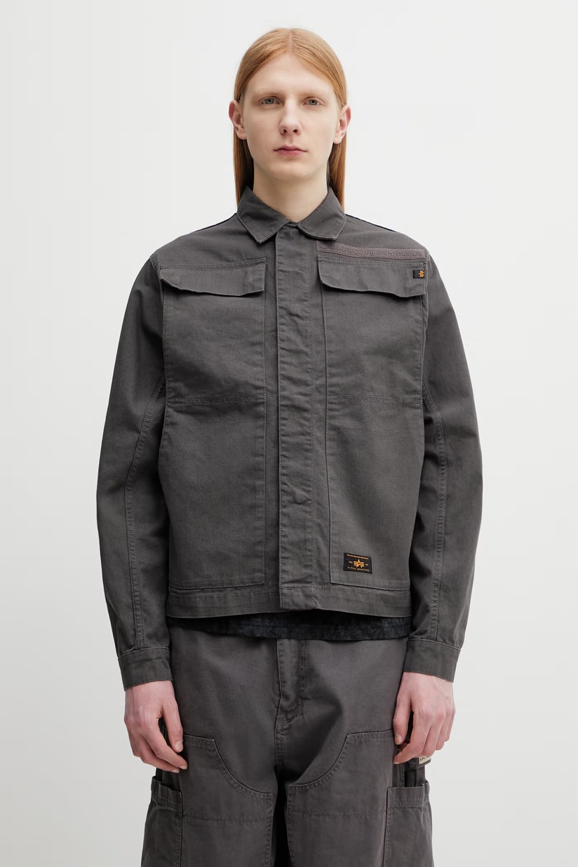 Carhartt WIP cotton jacket OG Detroit gray color I035555.00E5F at Carhartt WIP cotton jacket OG Detroit gray color I035555.00E5F at