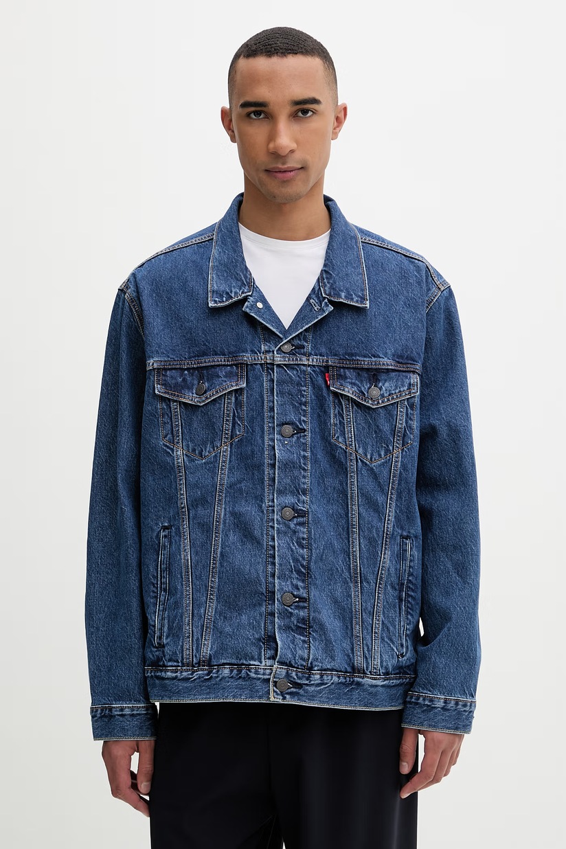Reebok geacă CL Vector Tracktop Vecblu bărbați IA2505-blue