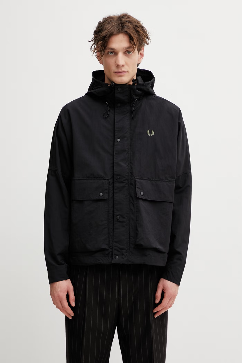 Fred Perry jacket The Brentham Jacket men's black color J2660.350