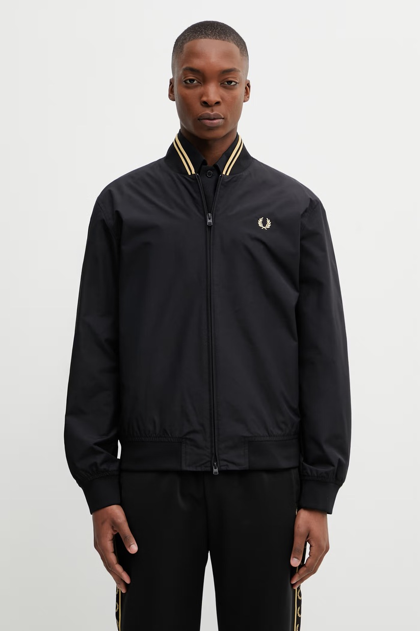 Куртка Fred Perry Pocket Overshirt мужская цвет чёрный переходная Куртка Fred Perry Pocket Overshirt мужская цвет чёрный переходная