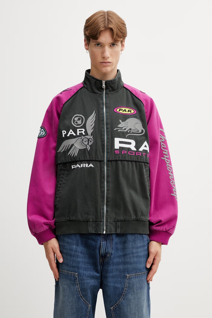 ゆのちゃ様　 Embroidery zipトラックジャケット VELNUS】Double zip sideline embroidery track jacket/ダブルジップ