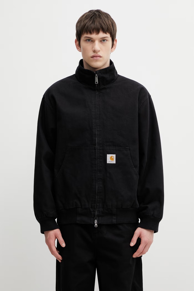 Carhartt WIP bomber jacket with wool Ray Jacket black color Carhartt WIP bomber jacket with wool Ray Jacket black color