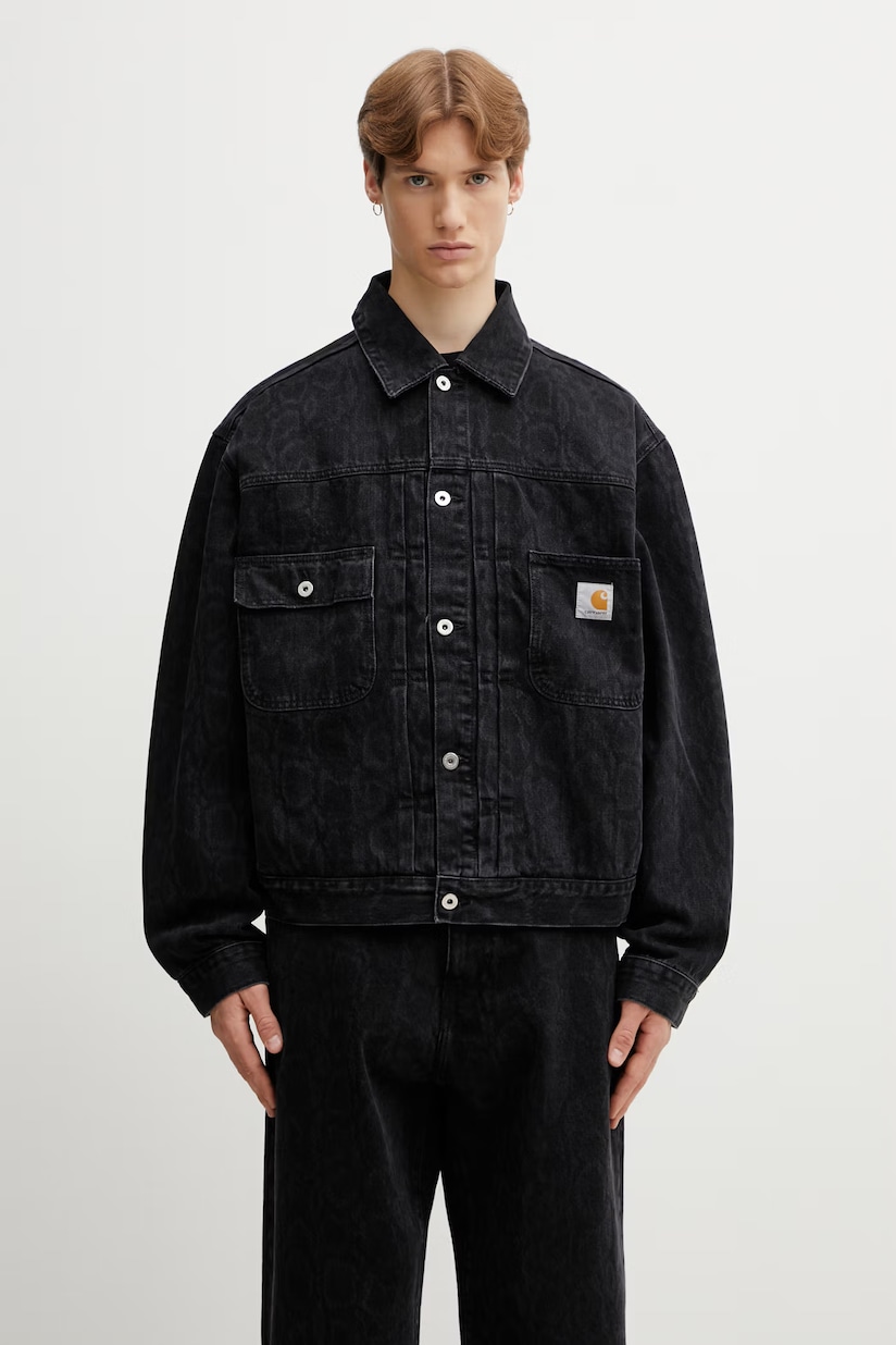 Carhartt WIP jacket Clapton Jacket men's black color I034424.00EXX Carhartt WIP jacket Clapton Jacket men's black color I034424.00EXX