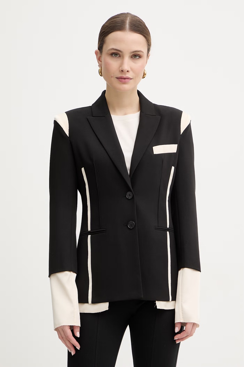 Veste Femme Double Boutonnage Patrizia Pepe - Gris, 82% Viscose 18% Polyamide, Neuve Avec étiquette