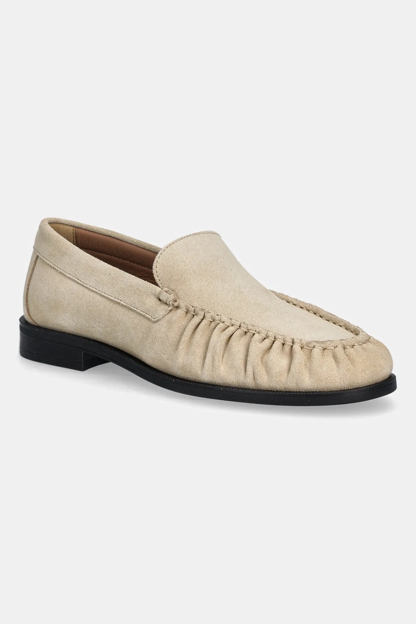Замшевые мокасины Steve Madden Portland цвет бежевый на плоском
