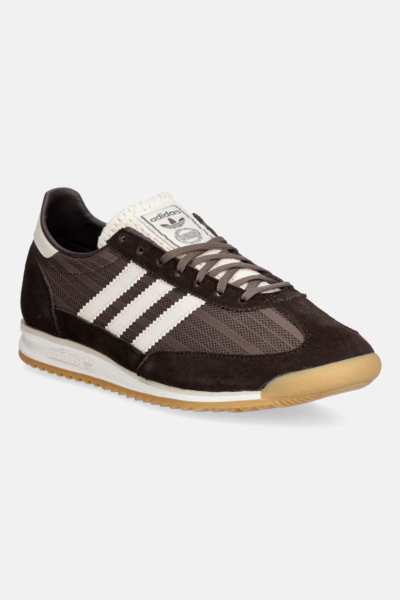 adidas Originals sneakers din piele Sambae W culoarea maro, JS3958