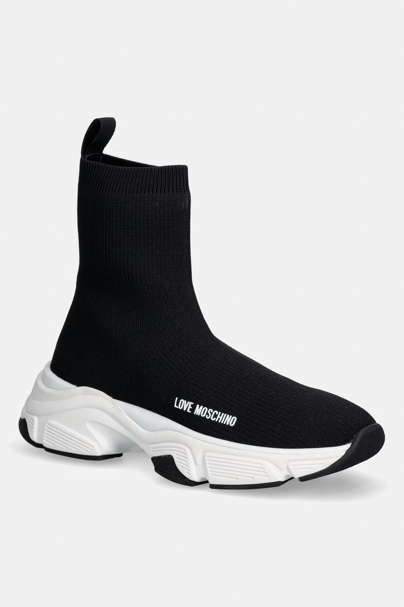 Love Moschino sneakers din piele culoarea negru, JA15165G1NIAX000 Love Moschino sneakers din piele culoarea negru, JA15165G1NIAX000