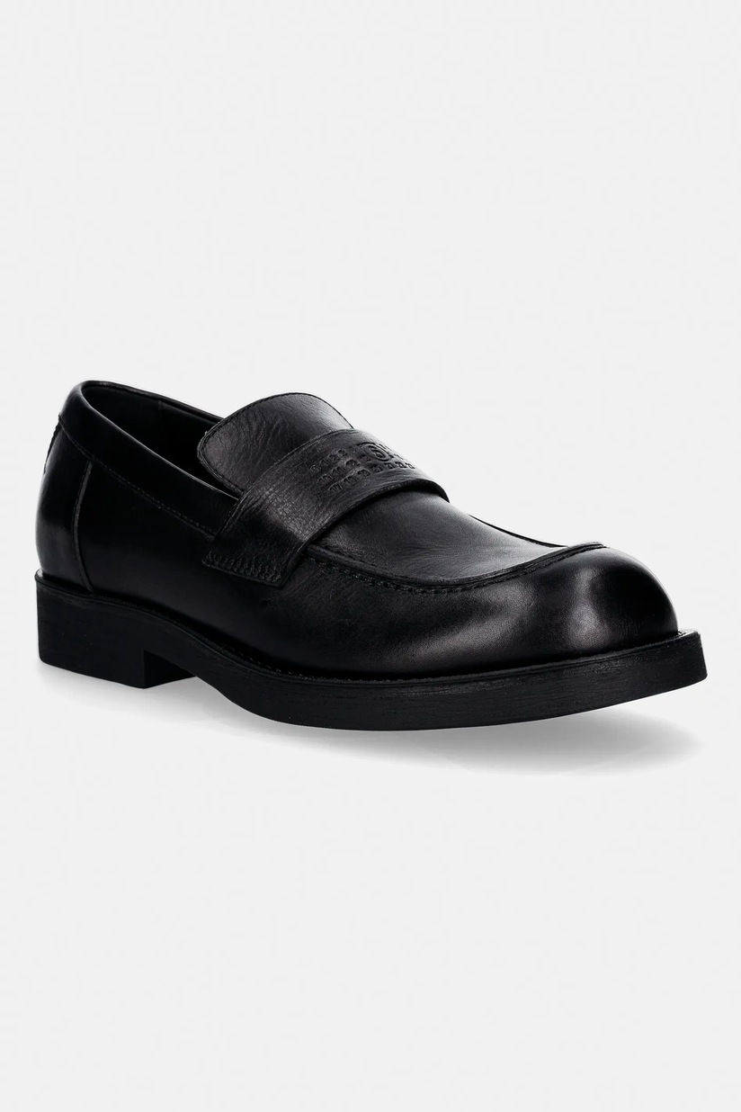 Polo Ralph Lauren leather loafers Alston Penny men's brown color
