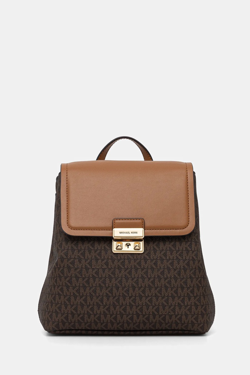 MICHAEL Michael Kors rucsac SABLE culoarea maro, mic, cu imprimeu