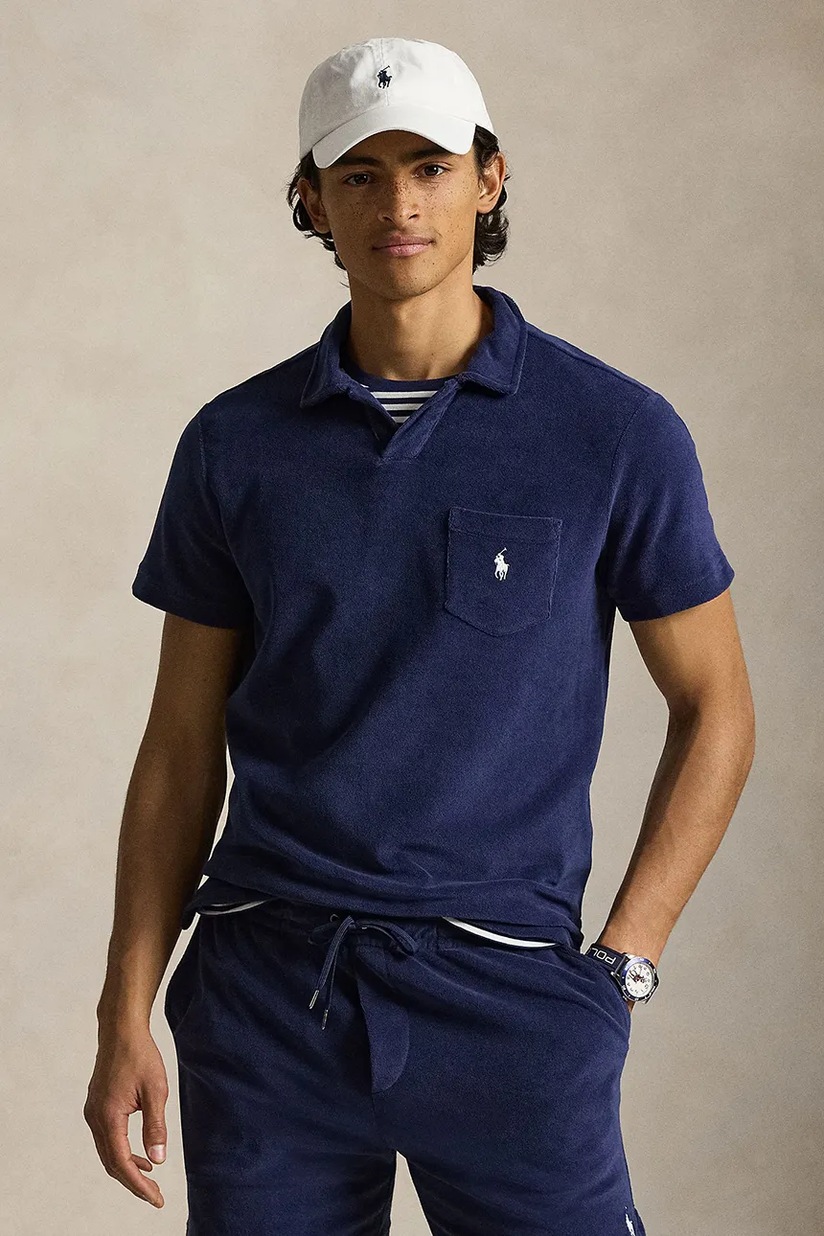 Polo Ralph Lauren cotton polo shirt blue color smooth 710680784 at