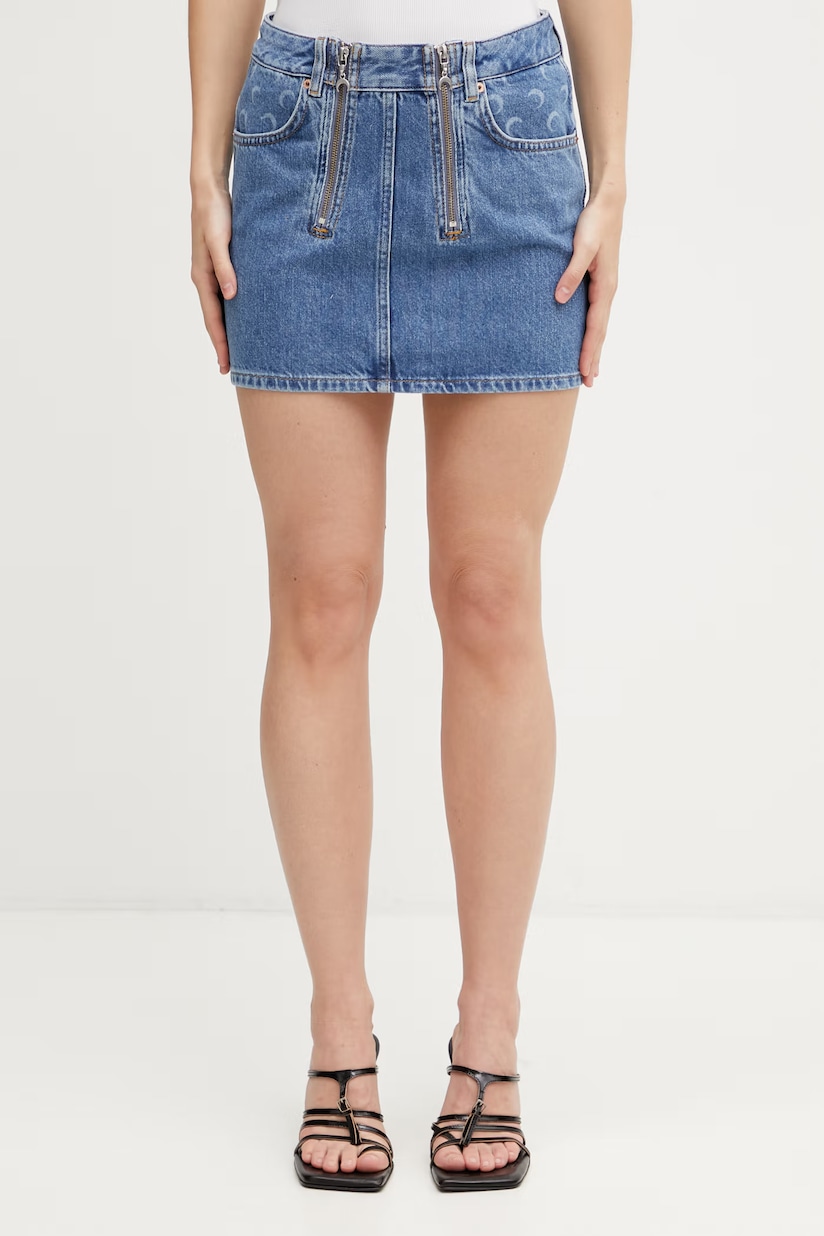 Marine Serre denim skirt Moon Laser Denim Mini Skirt PRM EU Marine Serre denim skirt Moon Laser Denim Mini Skirt PRM EU