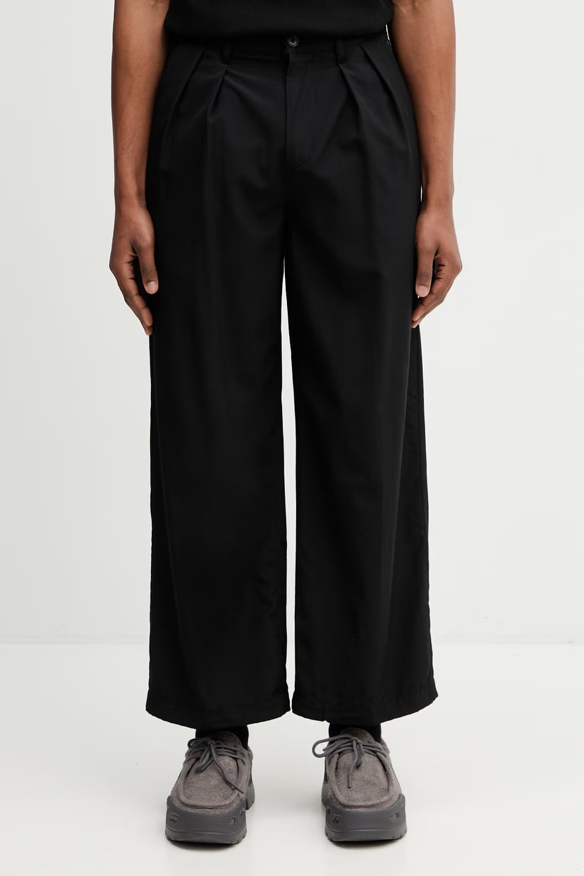 Maharishi trousers Original Loose Snopants men's black color 4039