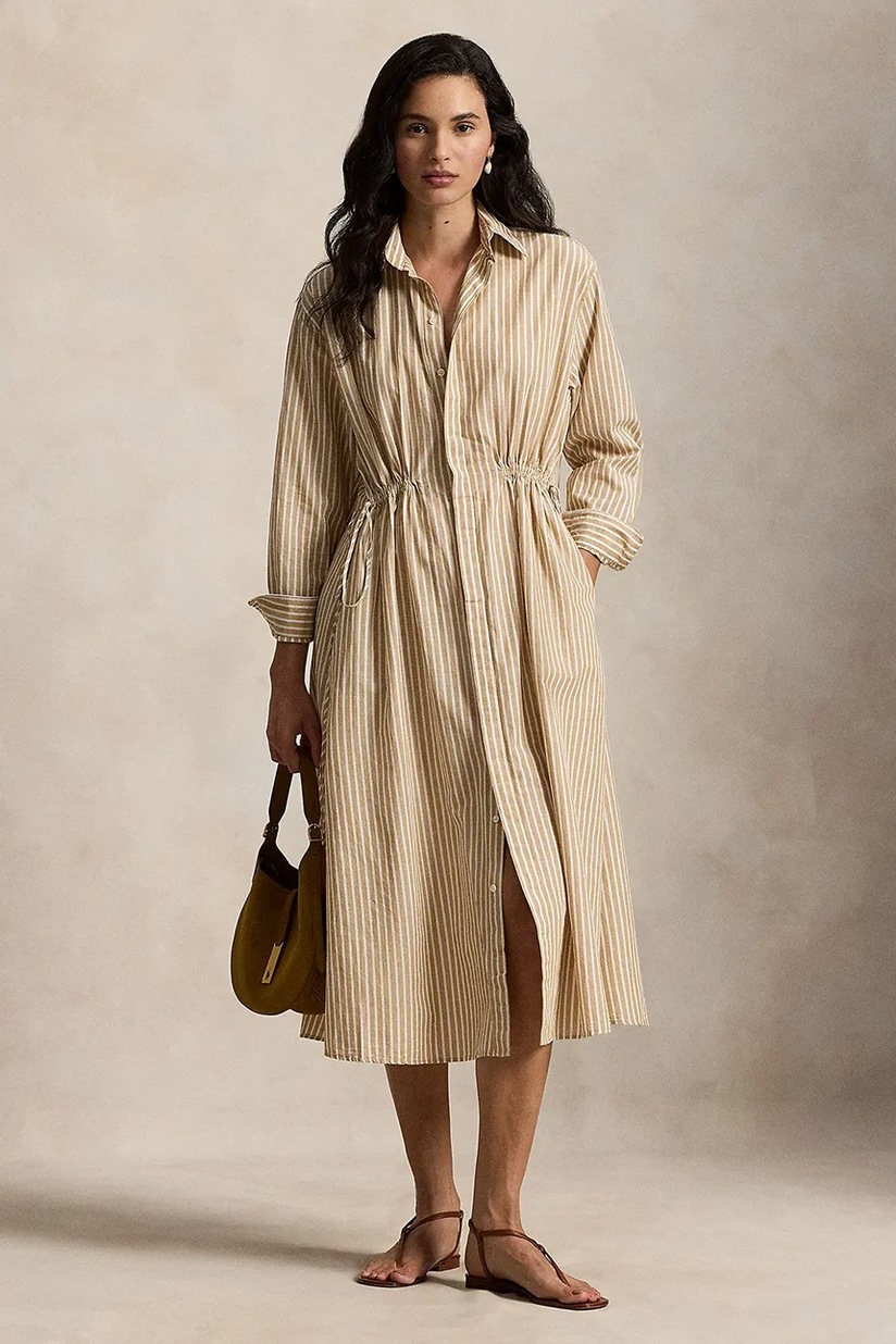 Polo Ralph Lauren cotton dress brown color 211972069 at PRM US Polo Ralph Lauren cotton dress brown color 211972069 at PRM US