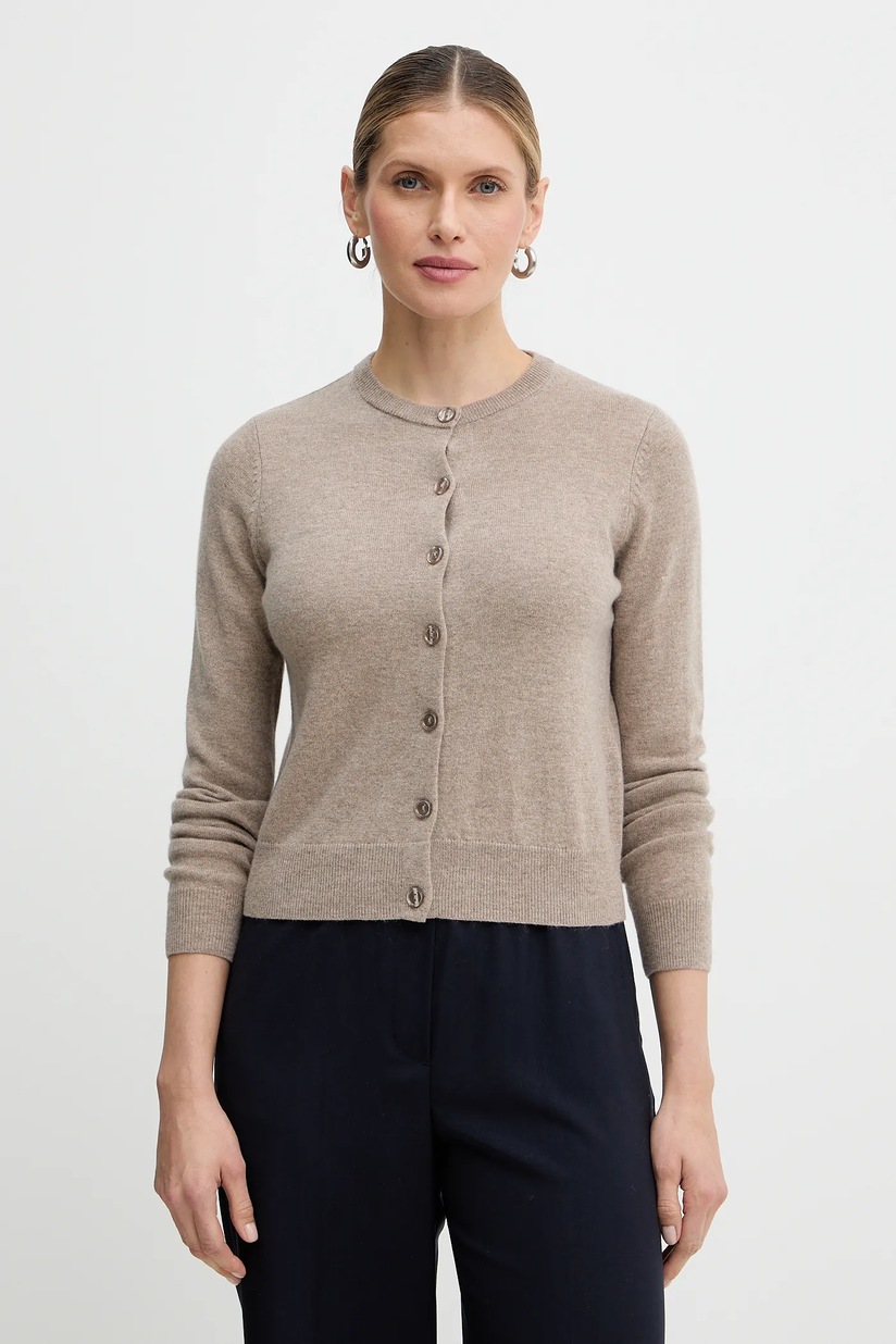 Weekend Max Mara cardigan din lână BELGIO culoarea bej, călduros