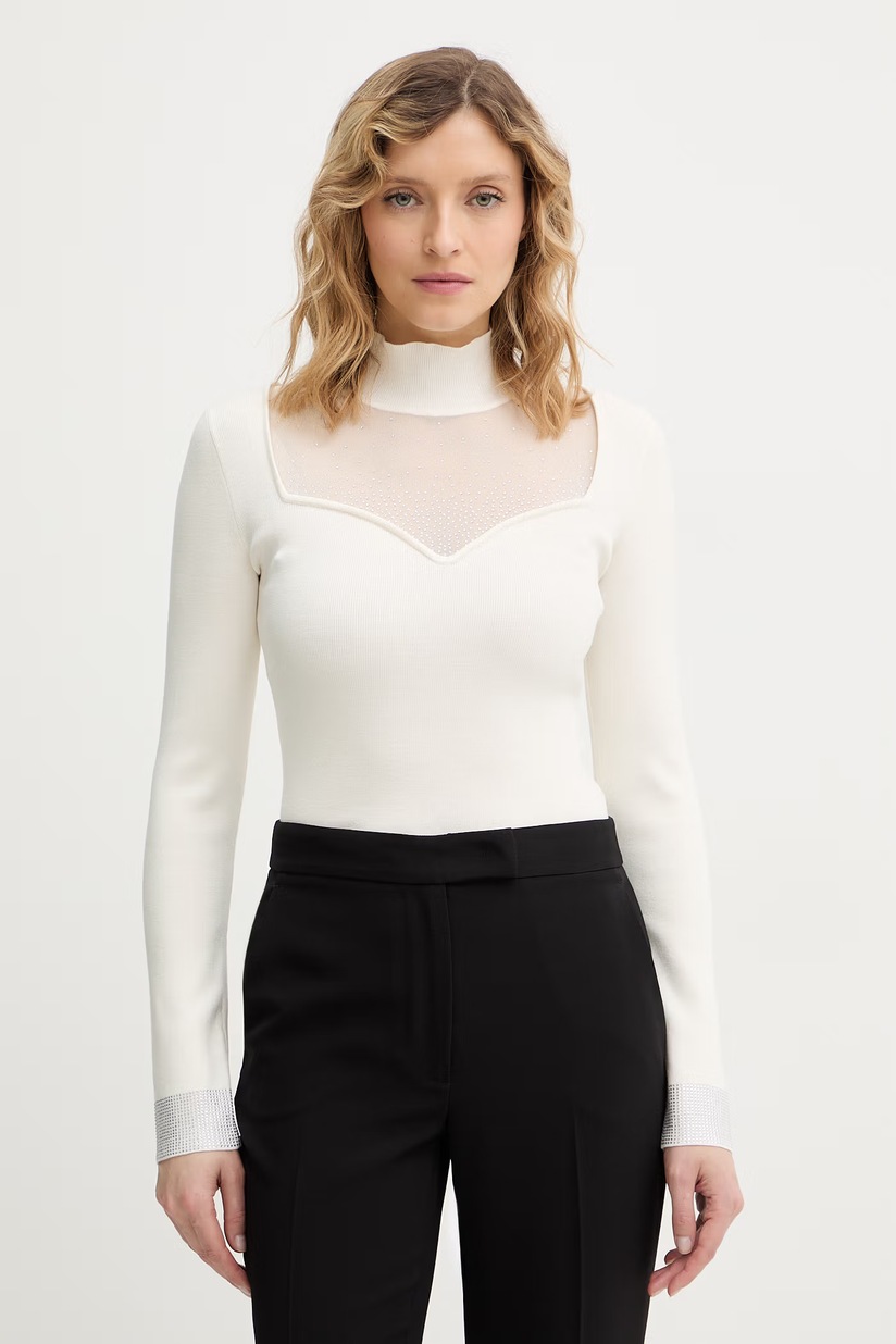 Πουλόβερ Guess LUCY χρώμα: μπεζ, W6RR45 Z4842 | Answear.gr