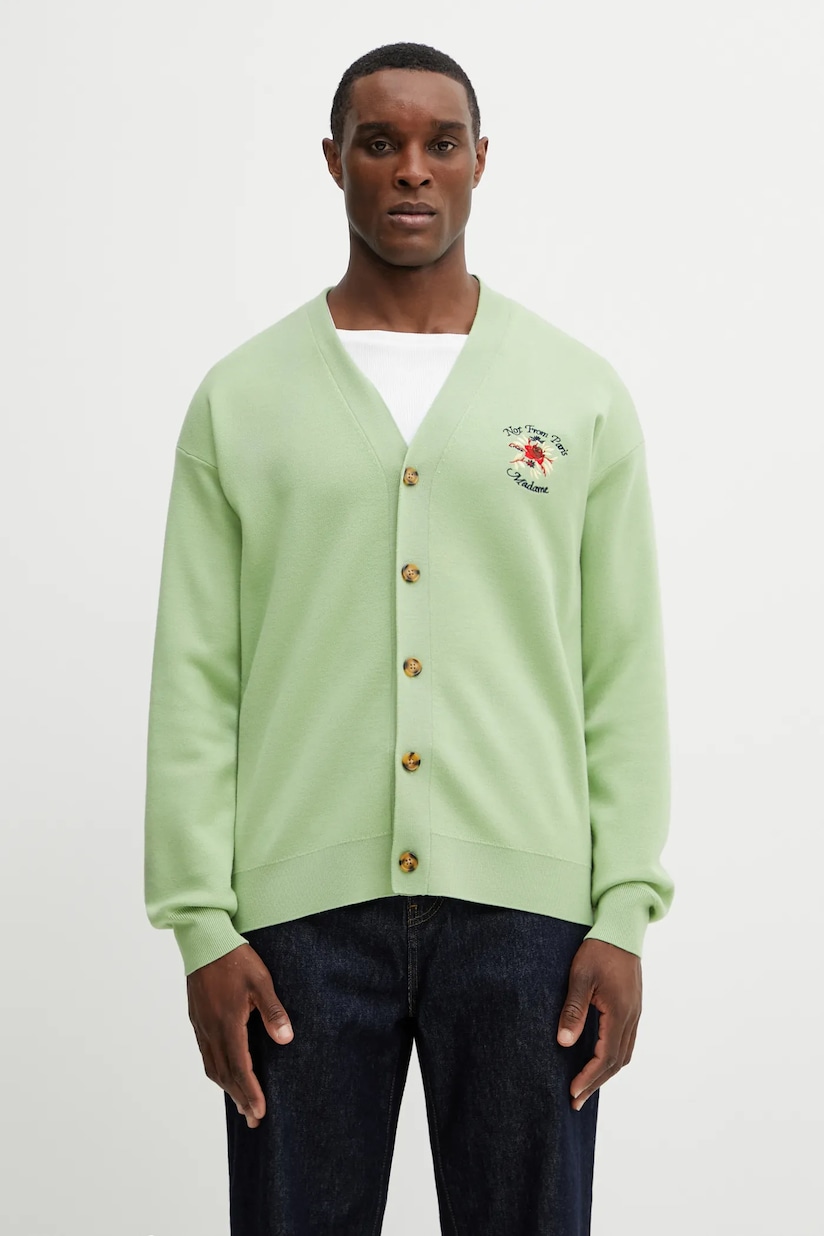 Drôle de Monsieur woolen cardigan Le Cardigan Torsades Bicolore PRM EU Drôle de Monsieur woolen cardigan Le Cardigan Torsades Bicolore PRM EU